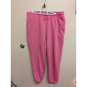 Old Navy Large High Waisted Pink Sweatpants Joggers drawstring elastic